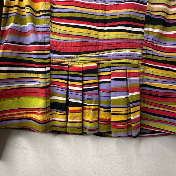 Sz 12 NWOT Gabriella Molinari Striped Blazer Jacket Multicolor Retro Maximalist - Picture 4 of 7